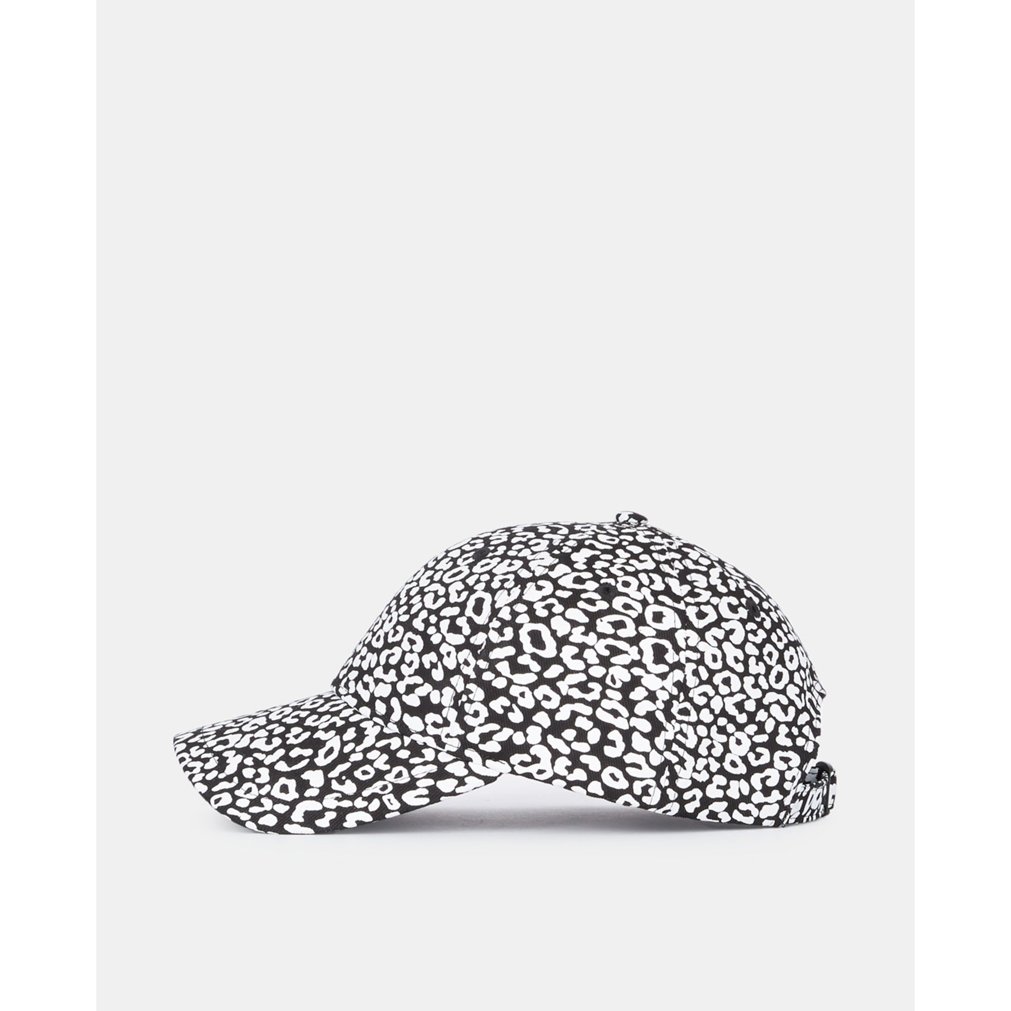 Leopard Print Cap | Women | Black x White