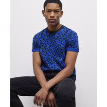 Leopard Print Shirt | Men | Blue Electric