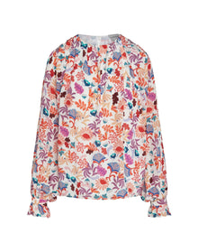 Libby Silk Gathered Top | Vintage Garden
