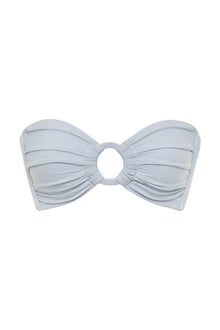 Tori Ties Bandeau Bikini Top | Light Denim