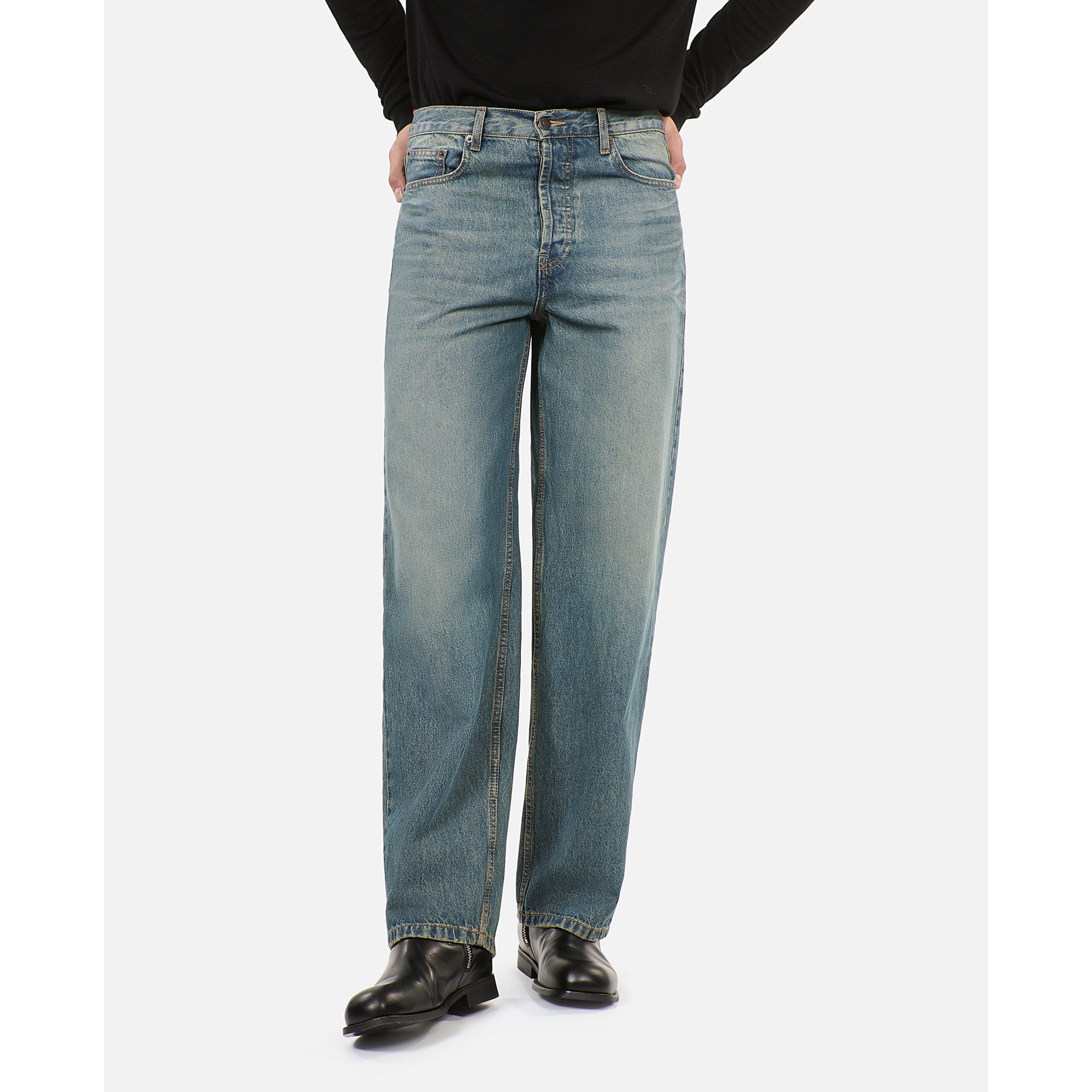 Light Blue Straight Jeans | Men | Rapiece