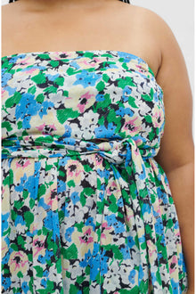 Light Cotton Light Cotton Tieband Multifunctional Dress | Floral Azure Blue