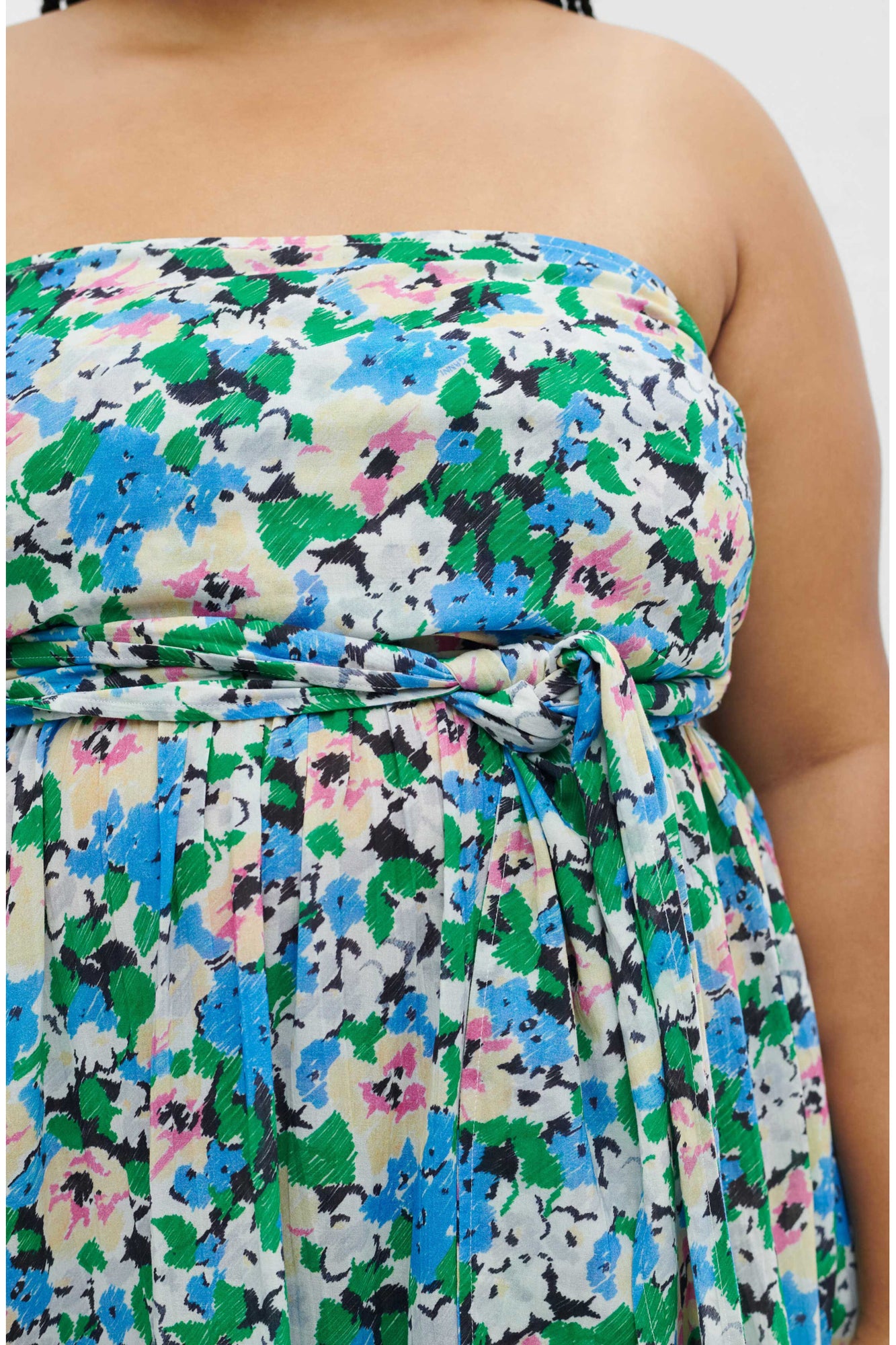 Light Cotton Light Cotton Tieband Multifunctional Dress | Floral Azure Blue