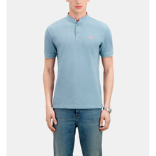 Light Cotton Polo T-Shirt | Men | Blue Grey