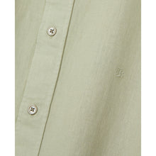 Light Green Cotton And Linen Shirt | Men | Khaki Grey