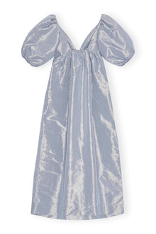 Light Shiny Taffeta Long Dress | Powder Blue