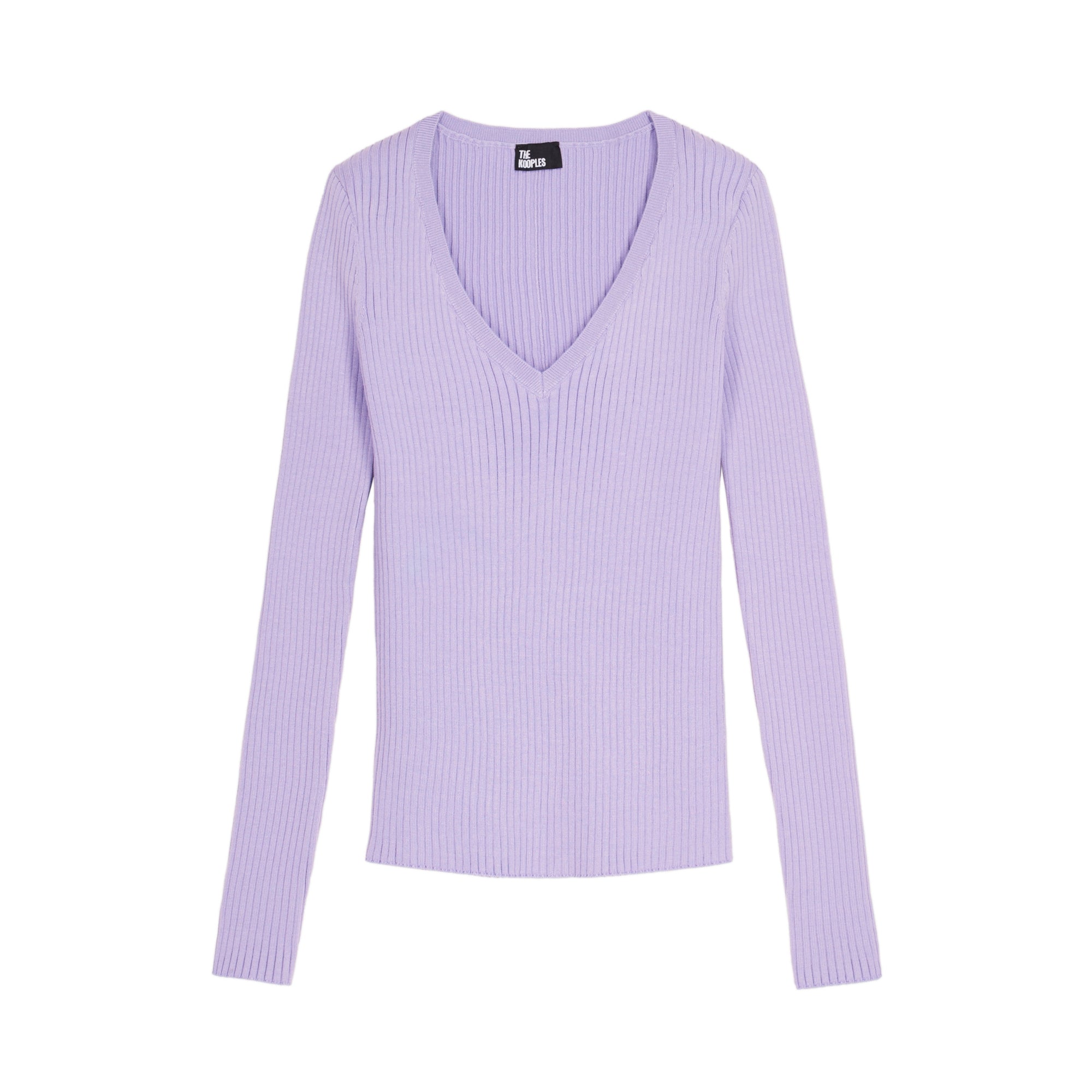 Lilac Ribbed Knit Sweater | Women | Light Purple