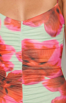 Lilliana Floral Print Maxi Dress | Green