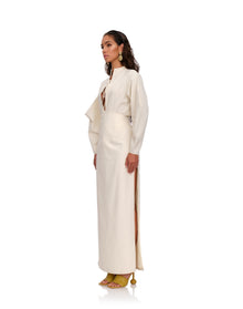 Lino Corset Skirt | Limestone