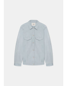 Lionel | Denim Effect Leather Overshirt | Seadrop
