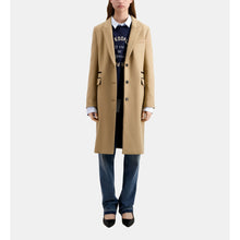 Long Coat In Wool Blend | Women | Camel