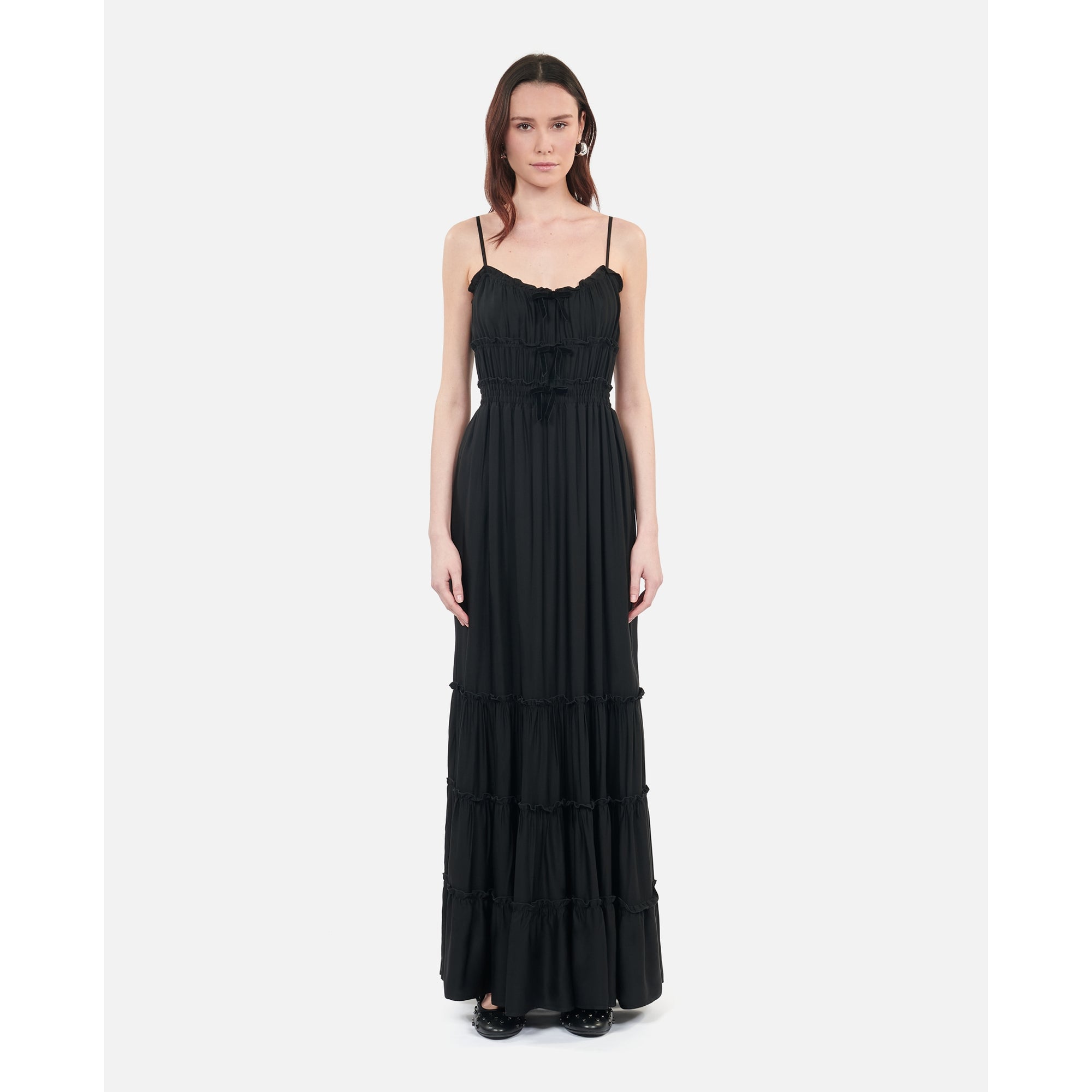 Long Dress With Bows | Women | Black