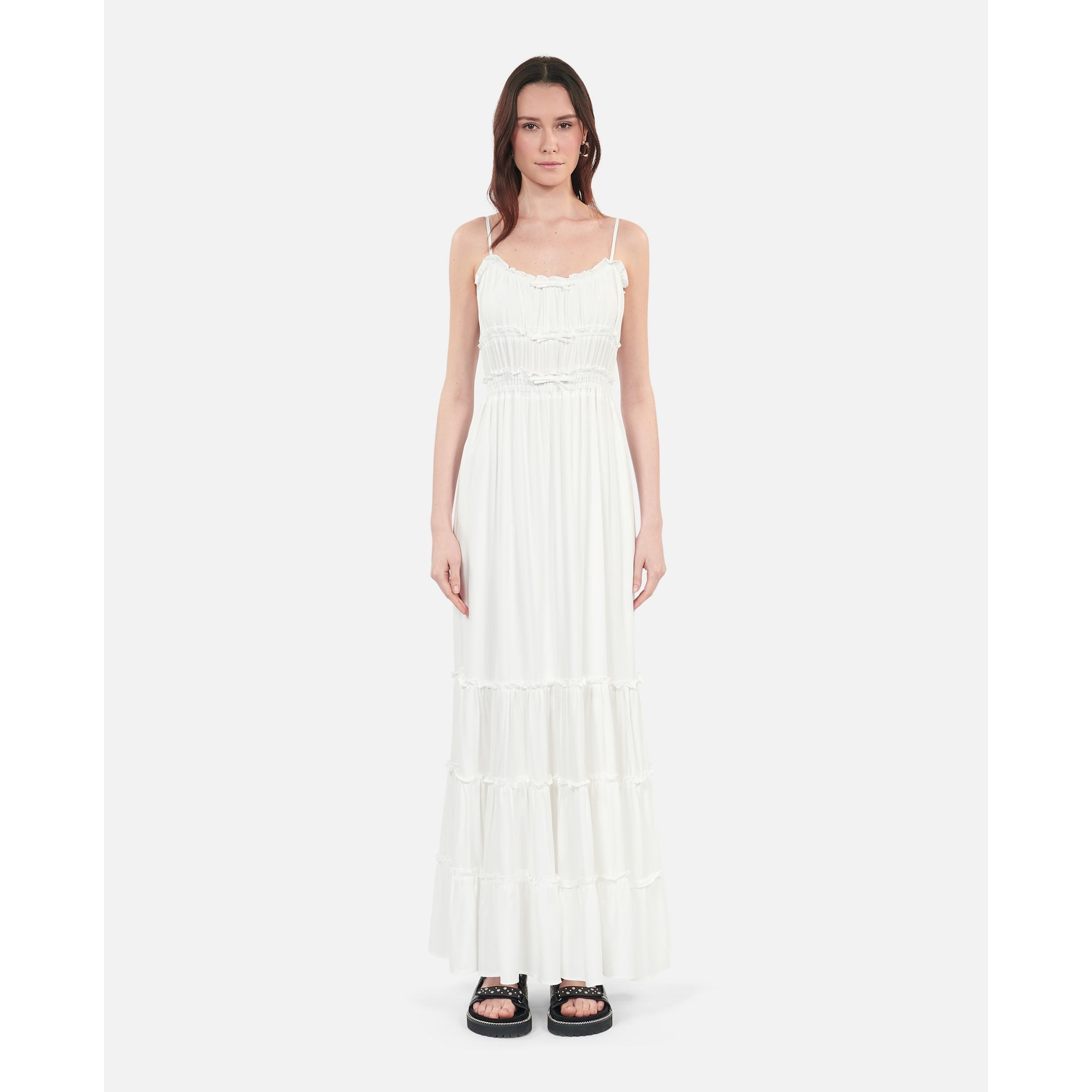 Long Dress With Bows | Women | White