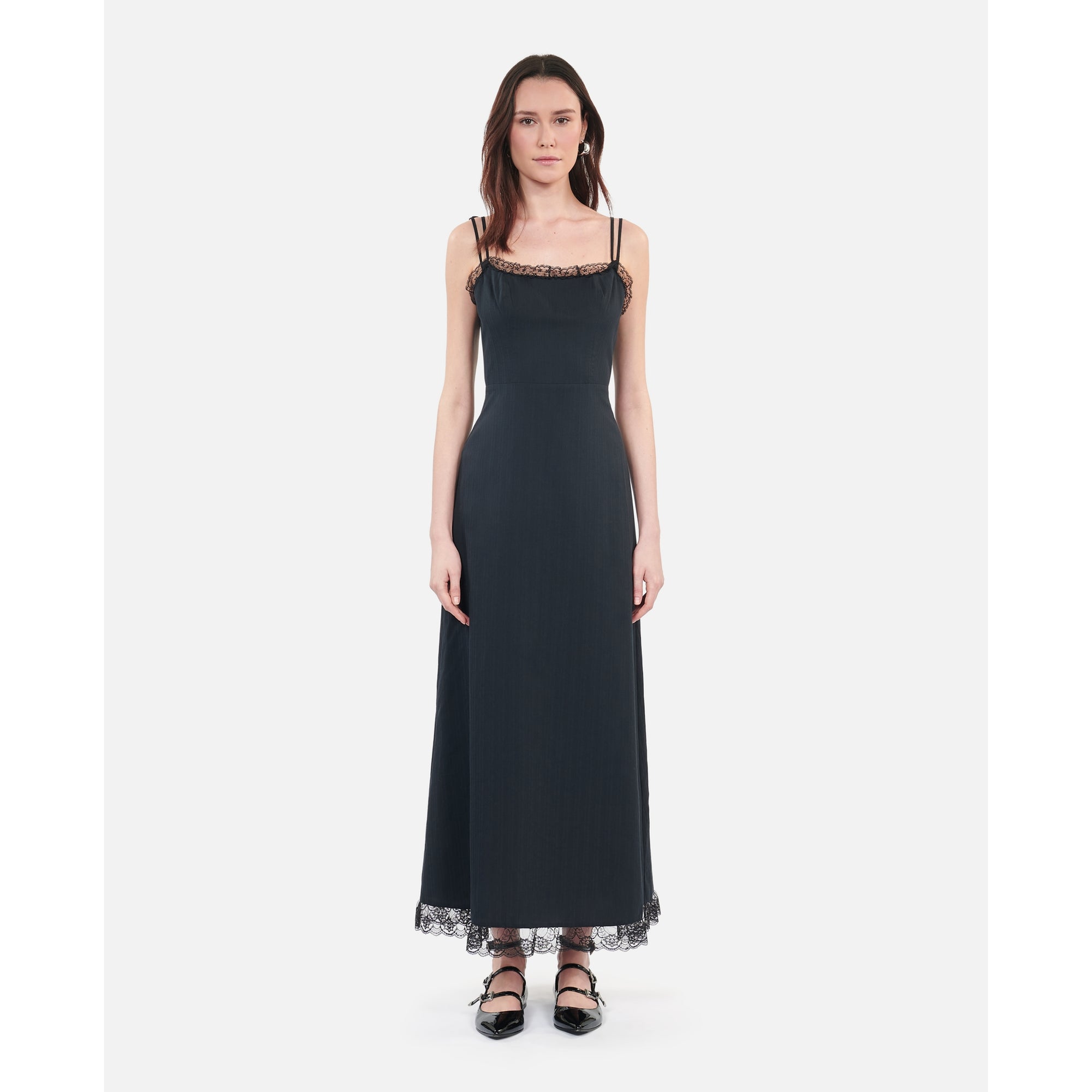 Long Dress With Lace | Women | Black