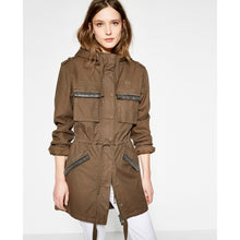 Long Cotton Parka | Women | Khaki