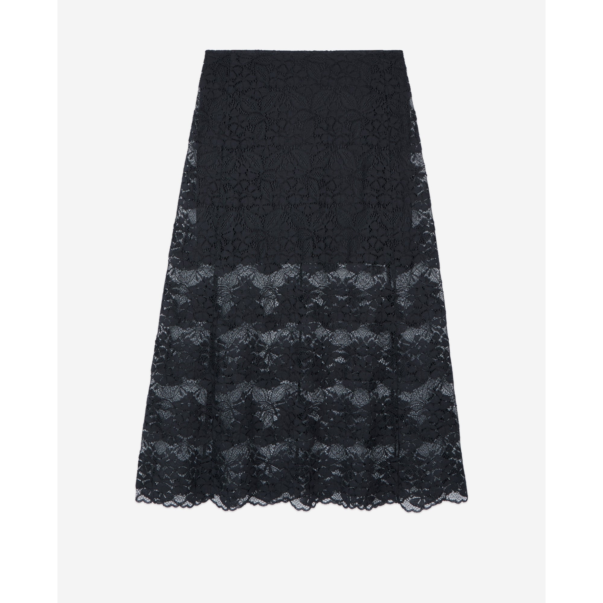 Long Lace Skirt | Women | Black