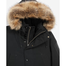 Long Parka With Leather Detail | Men | Black