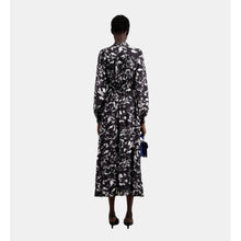 Long Printed Dress | Women | Black x White