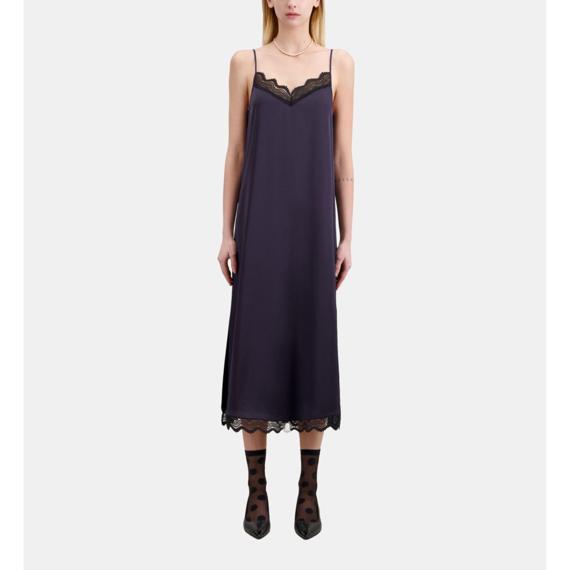 Long Slip Dress | Women | Navy Blue