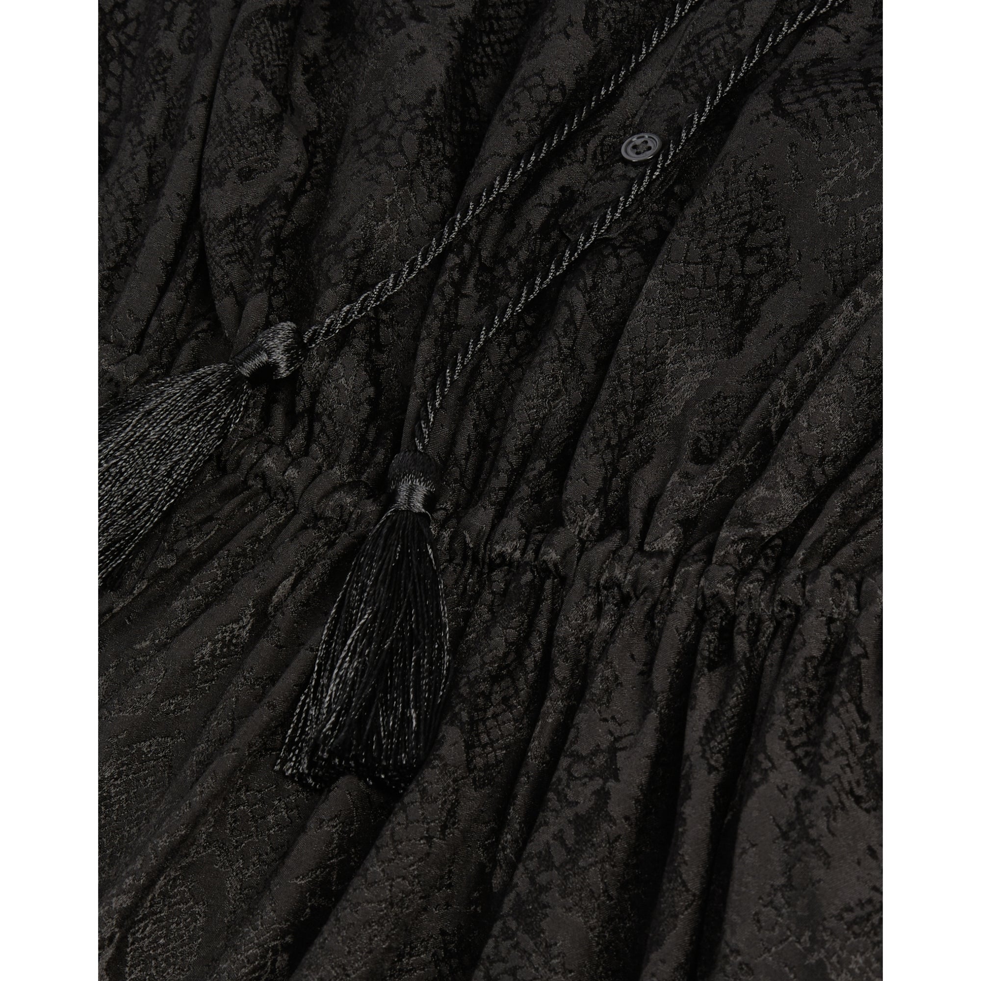 Long Snakeskin Jacquard Dress | Women | Black