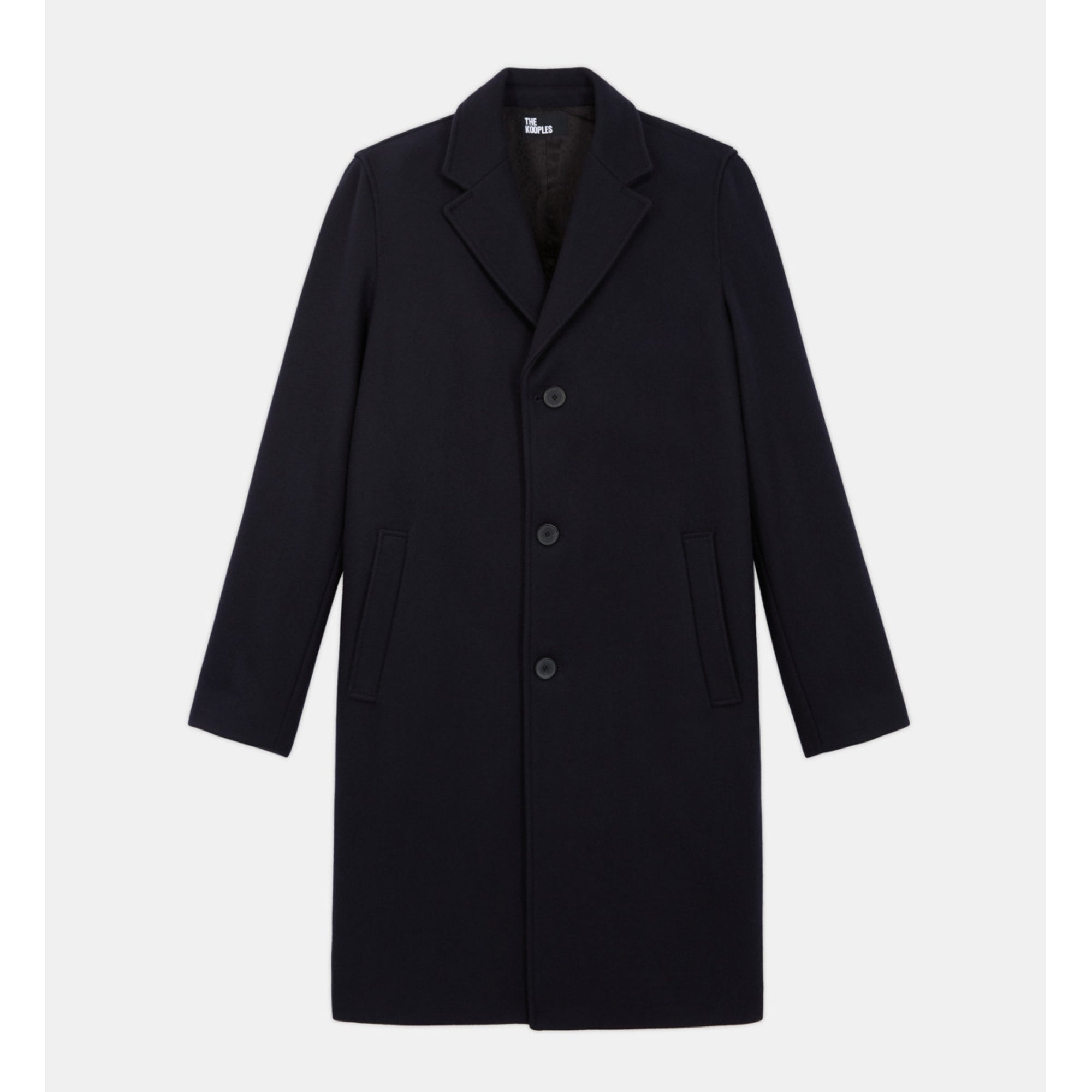 Long Wool Coat | Men | Black