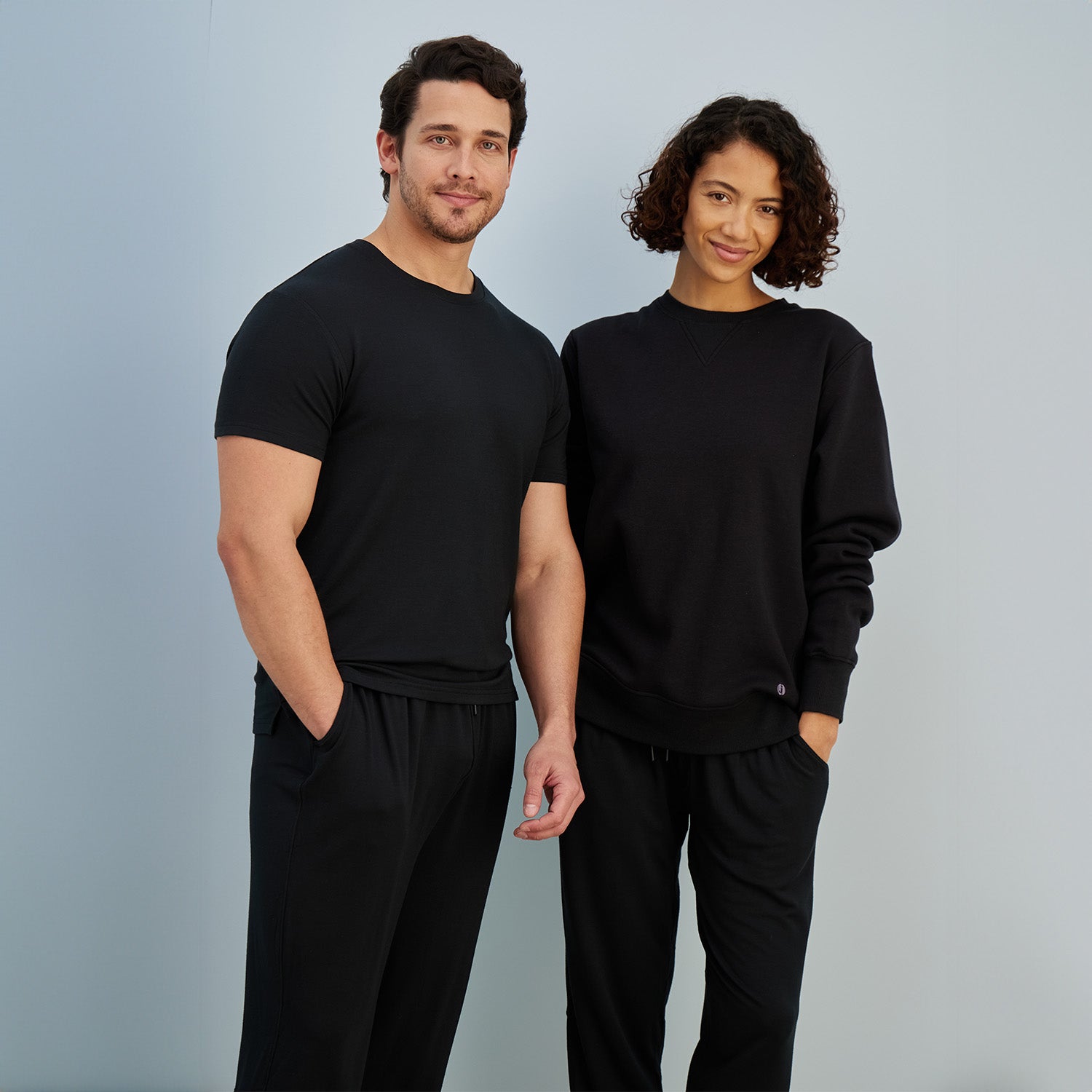 Breathable Modal French Terry Sweatpants | Black