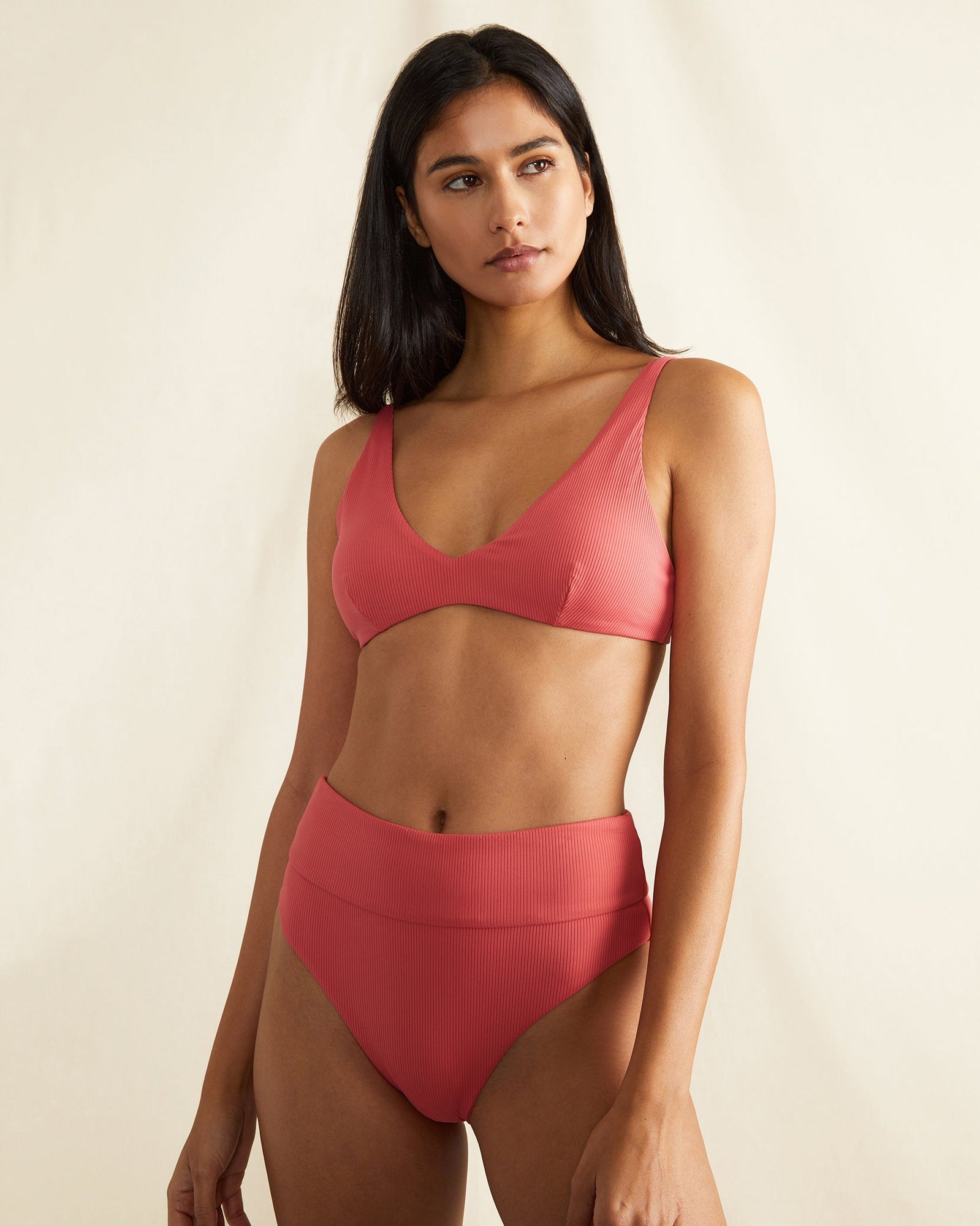 Womens | Jerry Bikini Top | Spiced-Coral