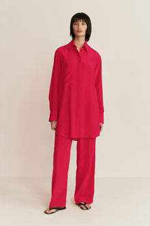Classico Silk Pants | Framboise
