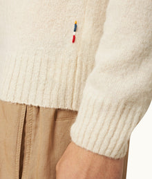 Lorca Alpaca Merino Tailored Fit Alpaca-Merino Knit Jumper | Cashew