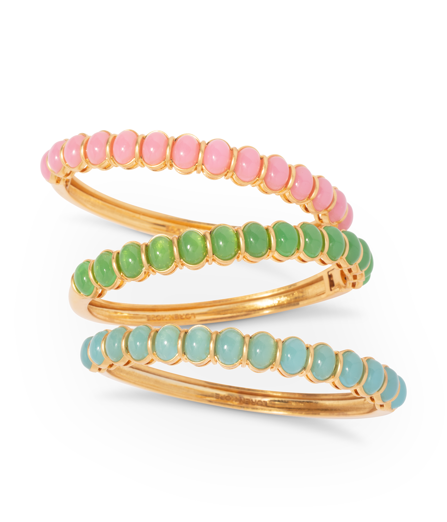 Lillian Bangle Bracelet in Pink - Loren Hope
