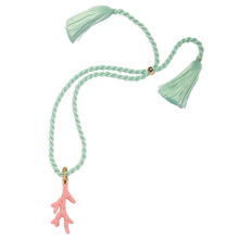 Marina Silk Cord Necklace in Aqua - Loren Hope