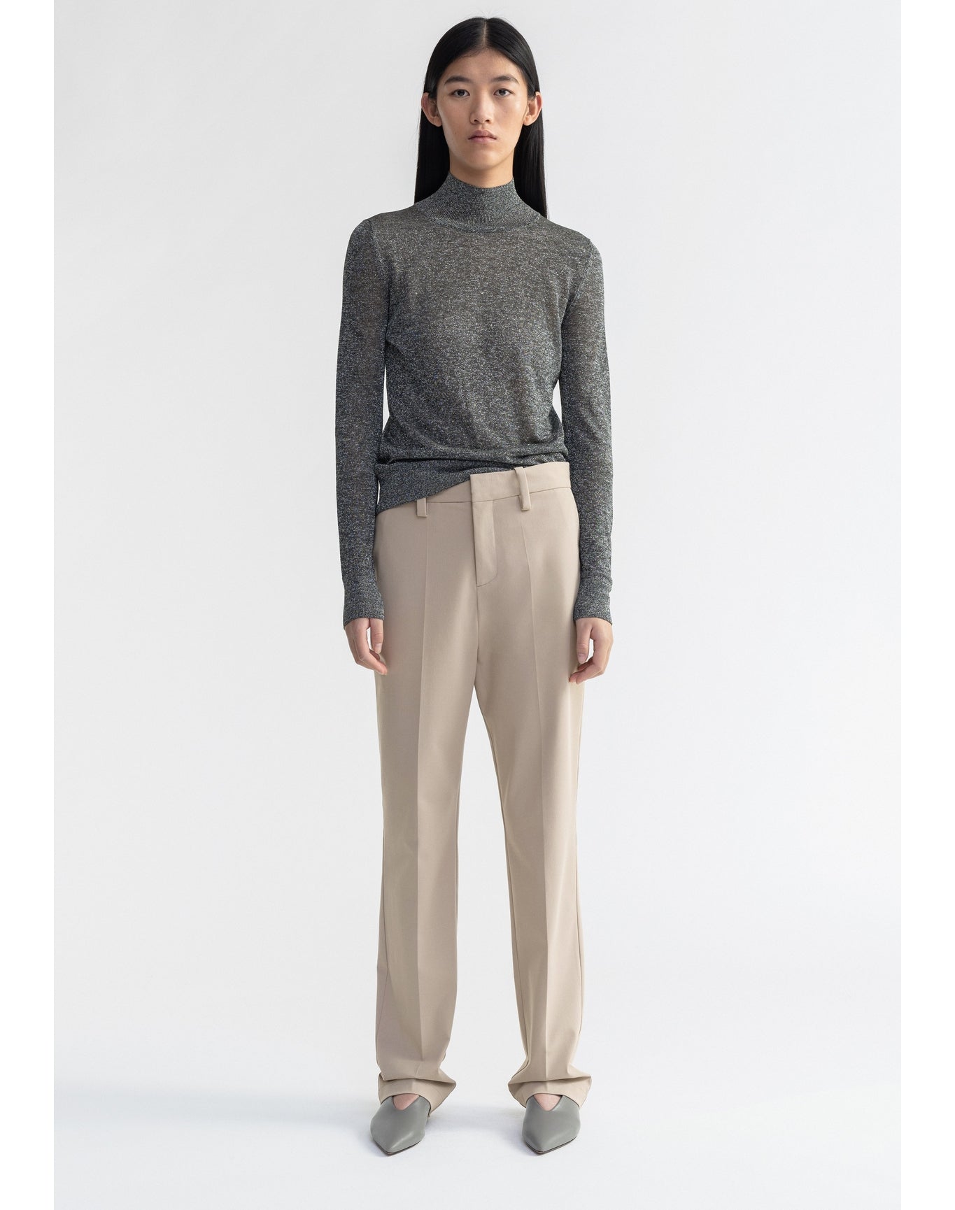 Loui | Straight Leg Suiting Pants | Ash