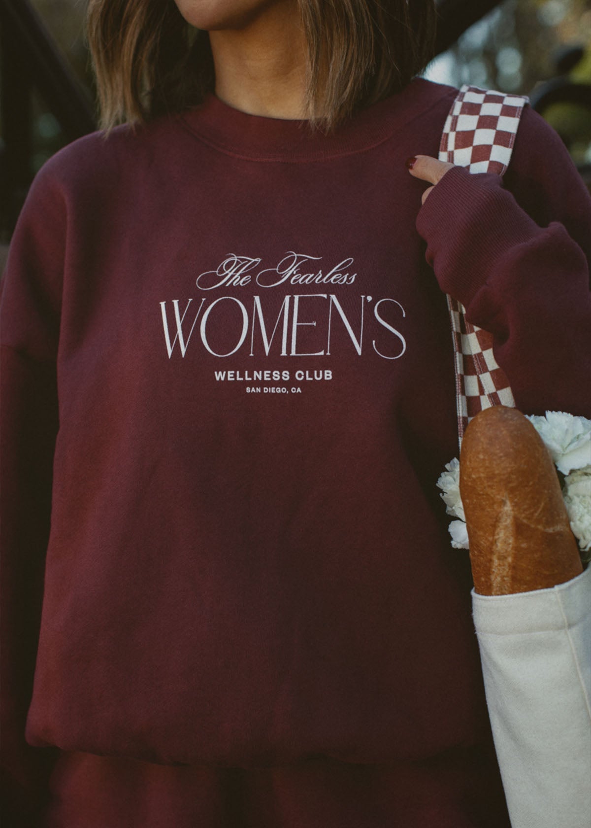 Wellness Club Sweatshirt | Wine