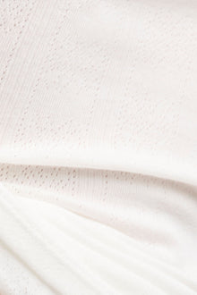 Pointelle Flare Pant | White