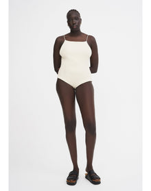 Lourde Eco Stretch | Ribbed-Knit Cami Body | Cream
