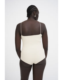Lourde Eco Stretch | Ribbed-Knit Cami Body | Cream