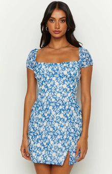 Love & Lust Floral Mini Dress | Blue