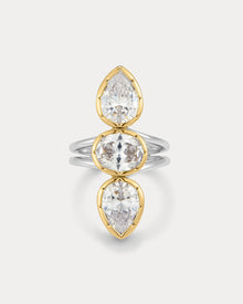 The Marais Triple Statement Ring | Cubic Zirconia | Silver