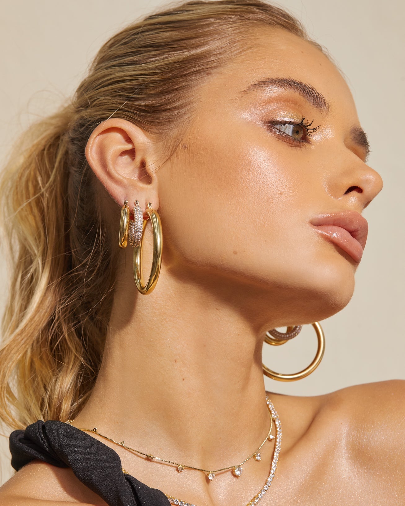 Amalfi Tube Hoops - Gold | Plated Gold