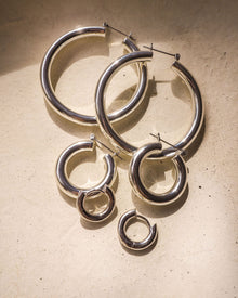 Amalfi Tube Hoops | Silver