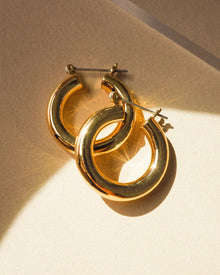 Baby Amalfi Tube Hoops - Gold | Plated Gold