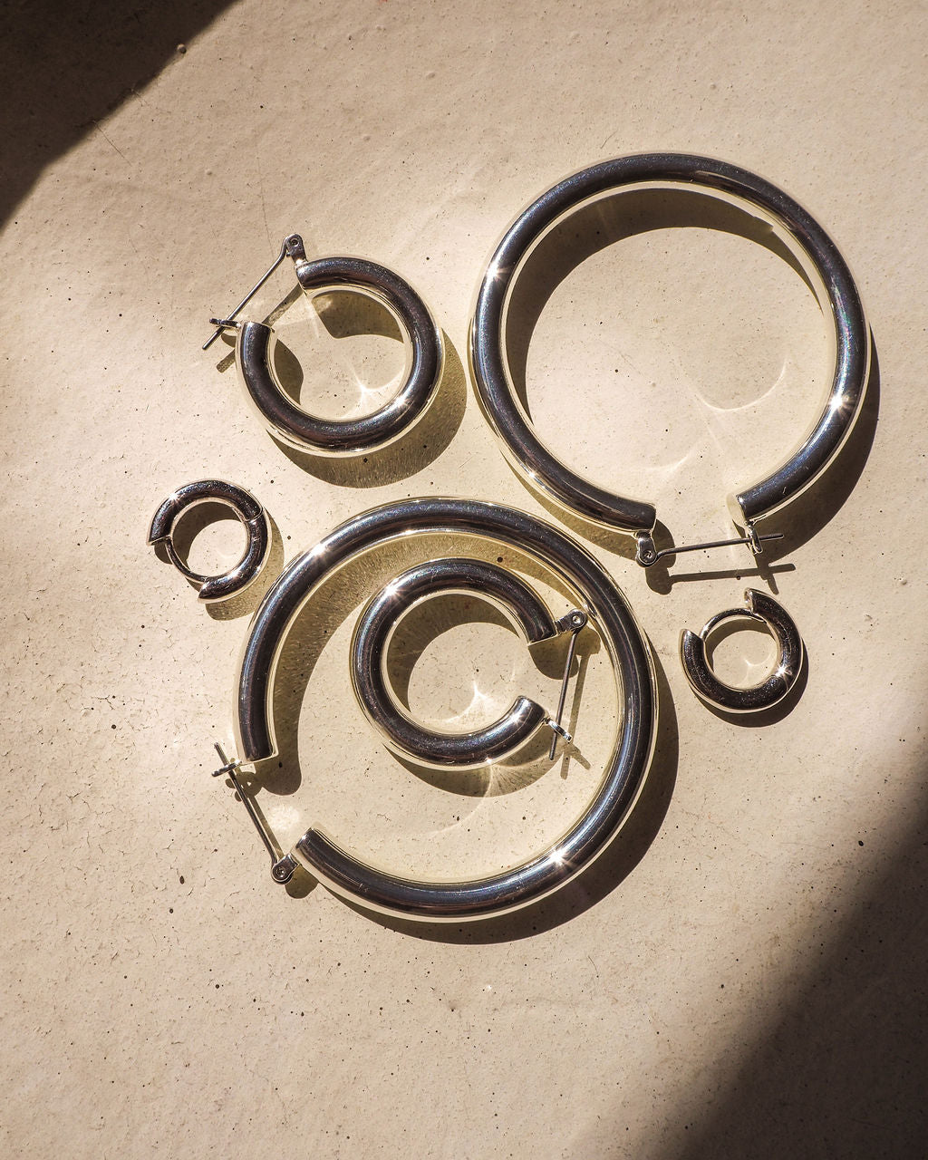 Amalfi Tube Hoops - Silver | Plated Silver