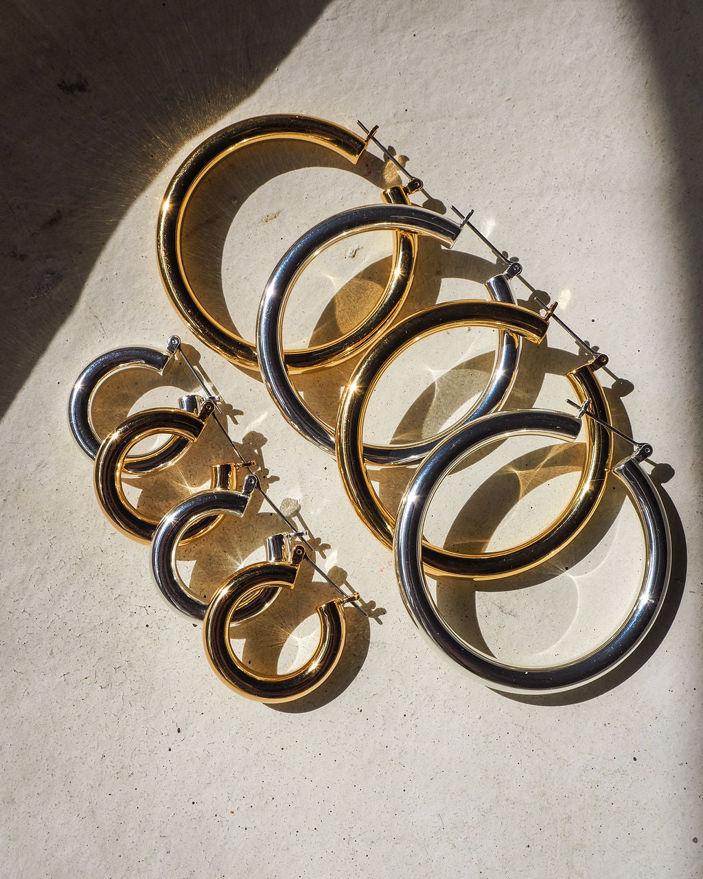 Baby Amalfi Tube Hoops - Gold | Plated Gold