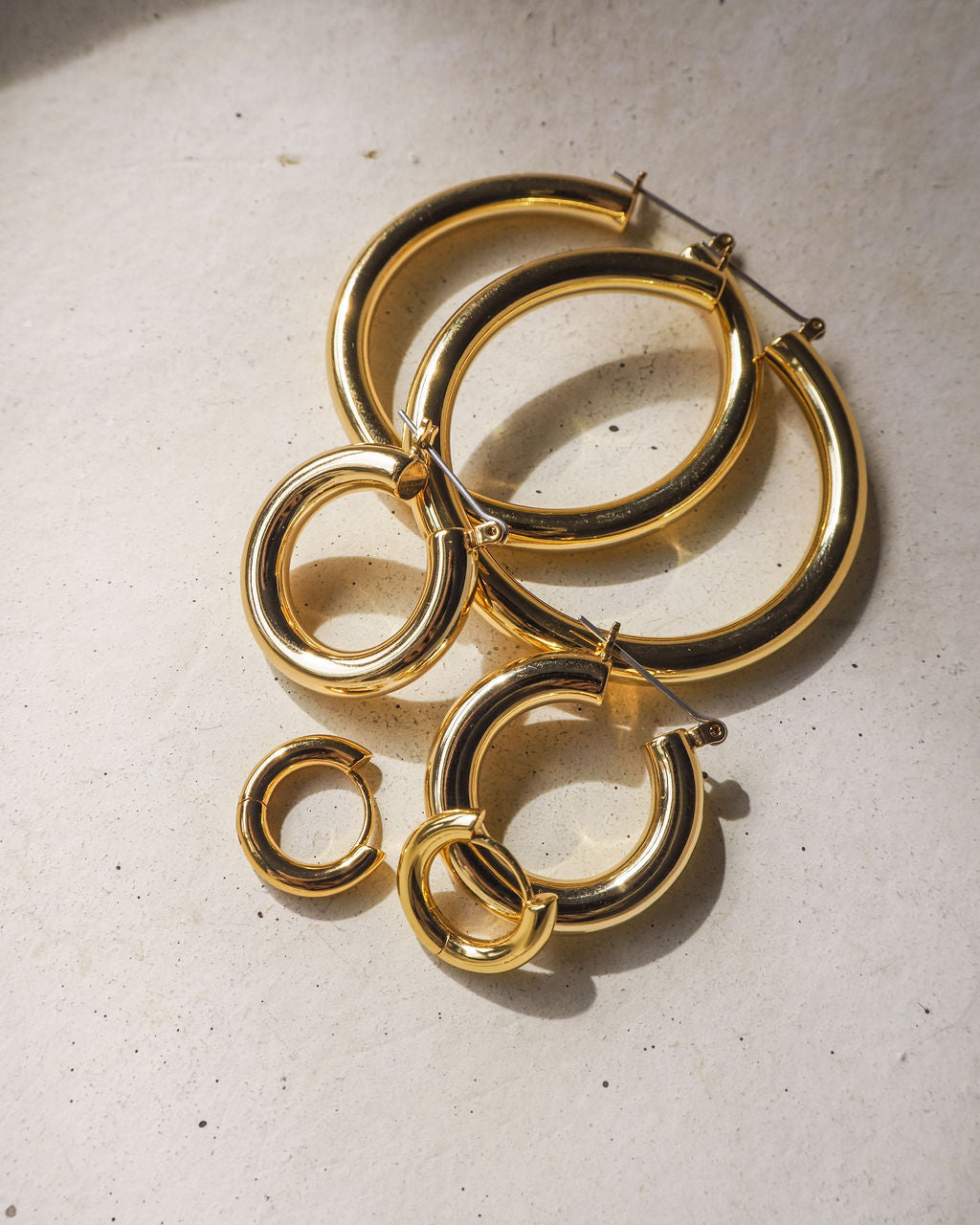 Amalfi Tube Hoops - Gold | Plated Gold