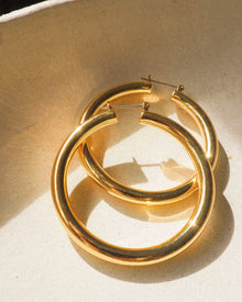 Amalfi Tube Hoops - Gold | Plated Gold