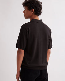 Black | Jahmad Mini Cable Knit Polo