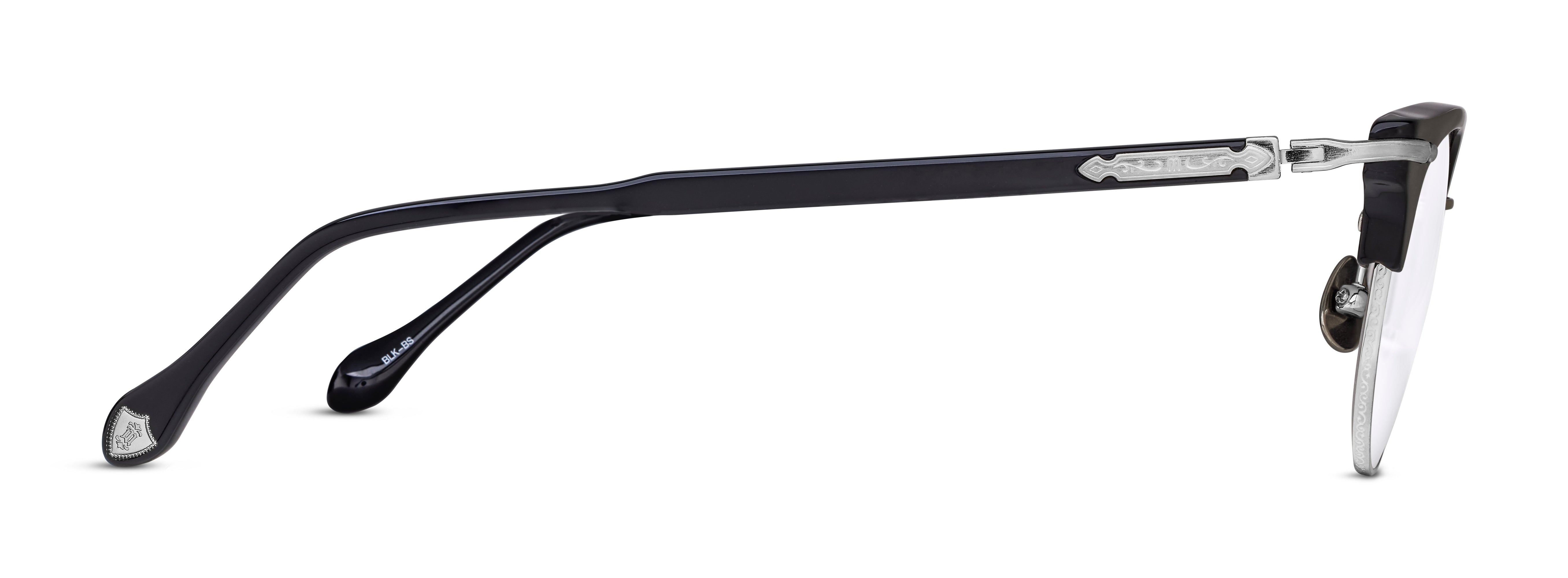 Unisex | M2061 Panto Optical | Black/Brushed Silver | Clear | 49MM