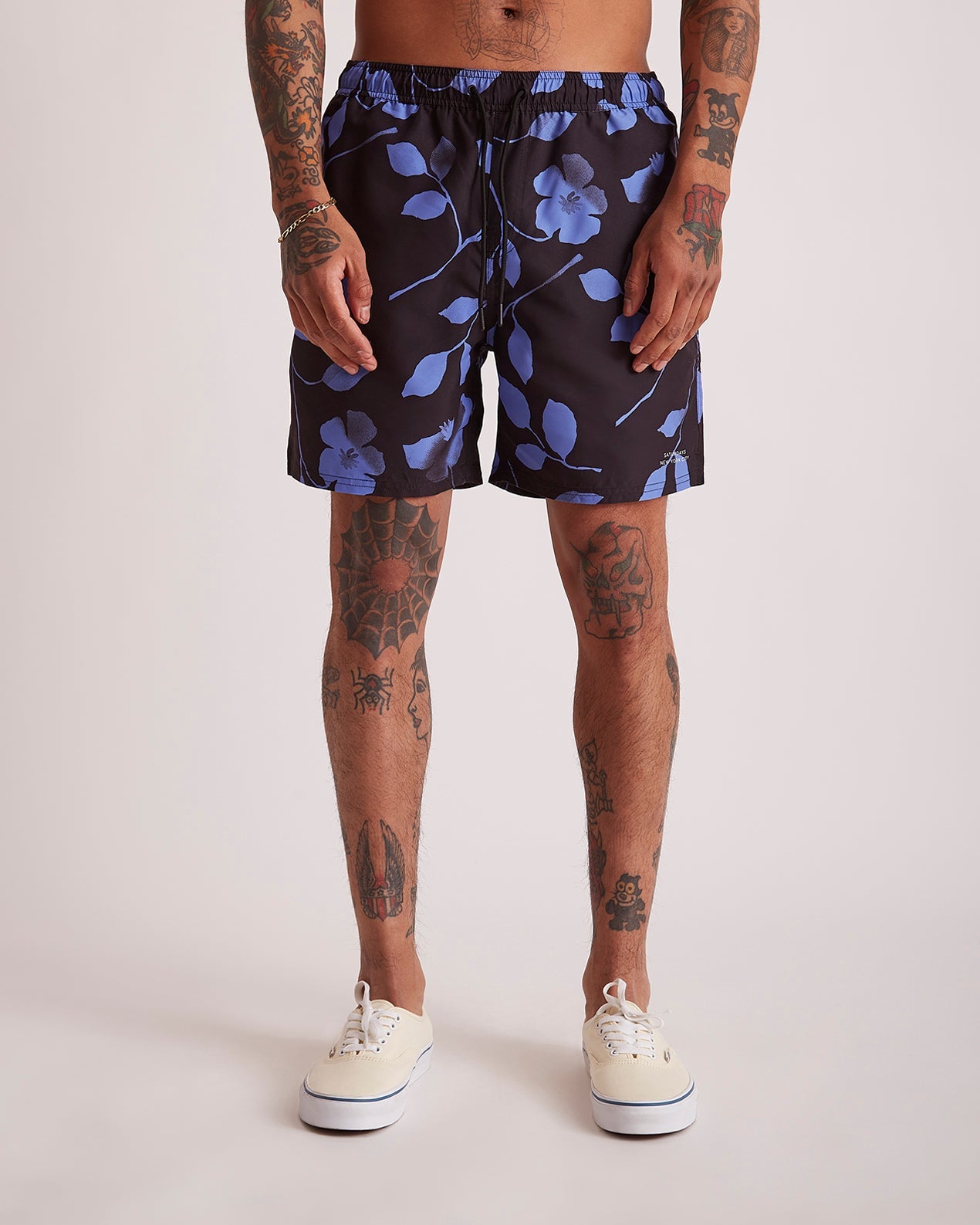 Black Print | Timothy Floral Impressions Swim Shorts