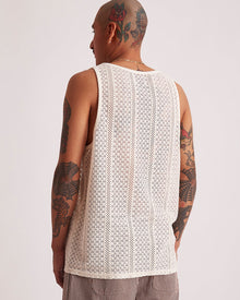 Ivory | Gabriel Cotton Lace Tank