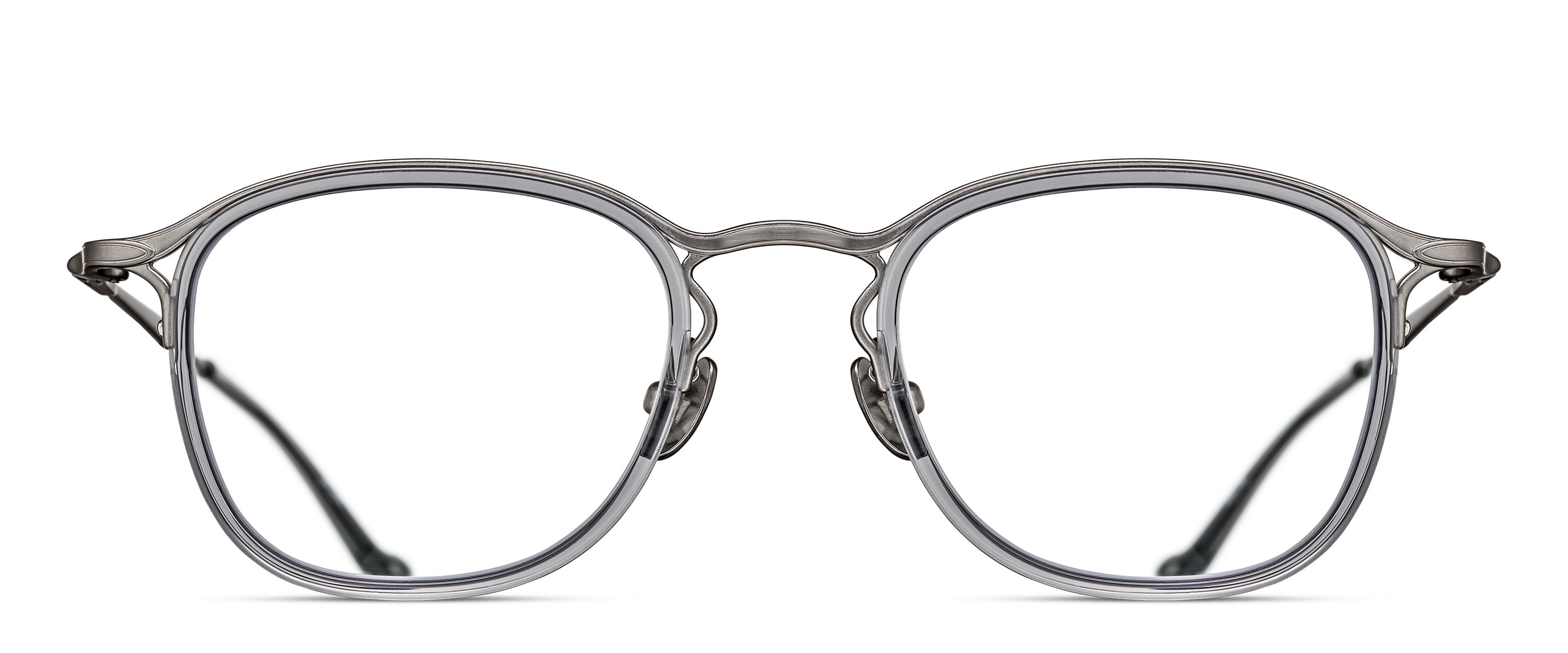 Mens | M3118 Panto Optical | Grey Crystal/Antique Silver | Clear Lens | 48MM